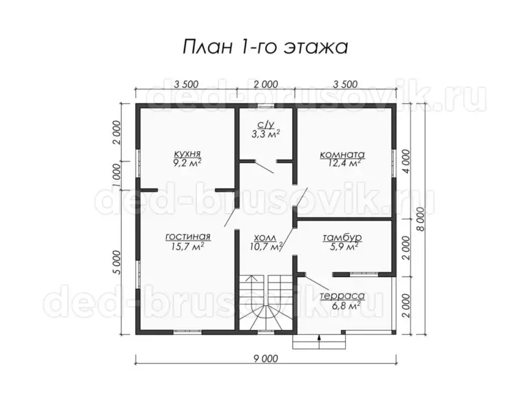 Дом из бруса ДБ-08