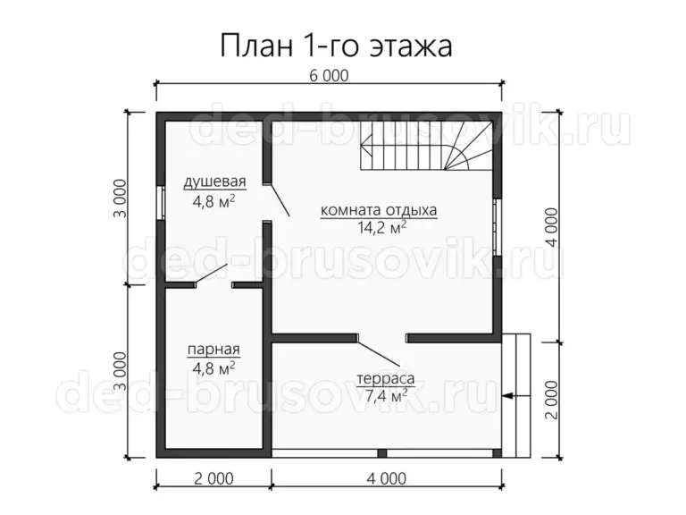 Баня из бруса ББ-56